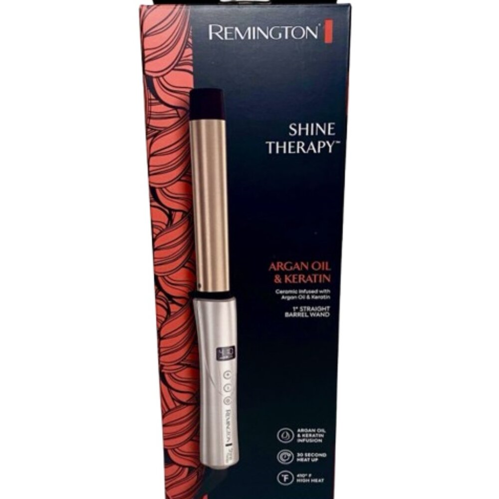 REMINGTON Shine Therapy Argan Oil & Keratin Infused 1 Inch Curling Wand